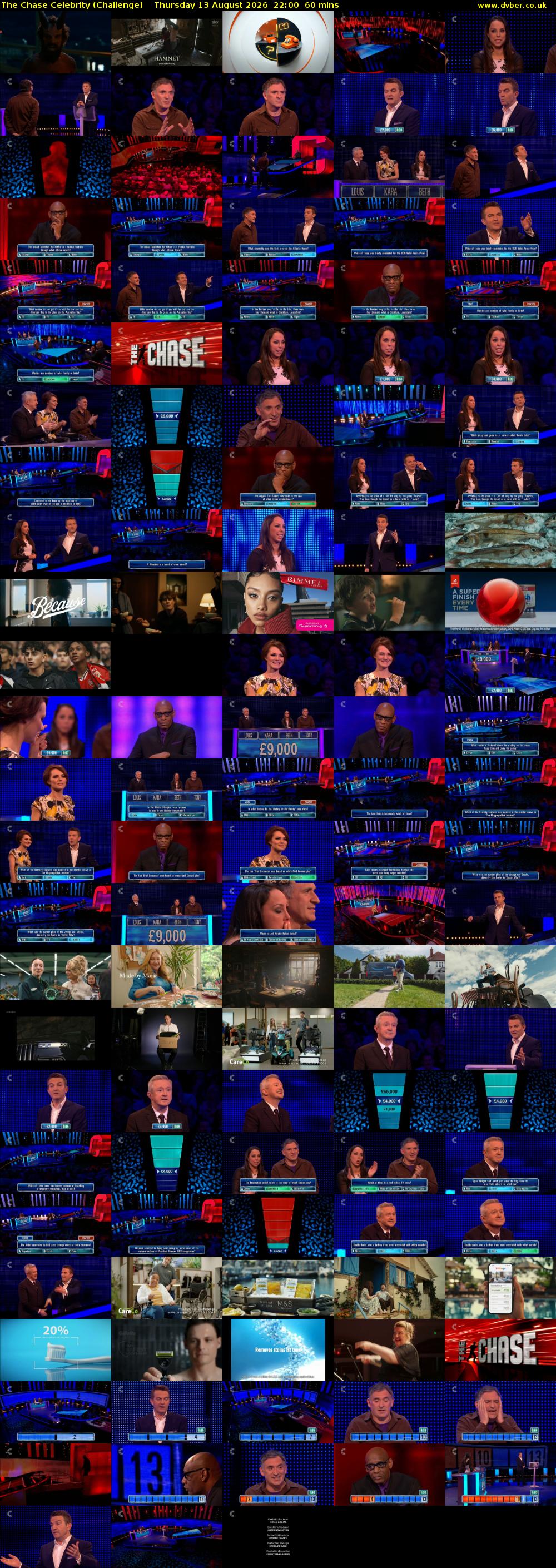 The Chase Celebrity (Challenge) Thursday 13 August 2026 22:00 - 23:00