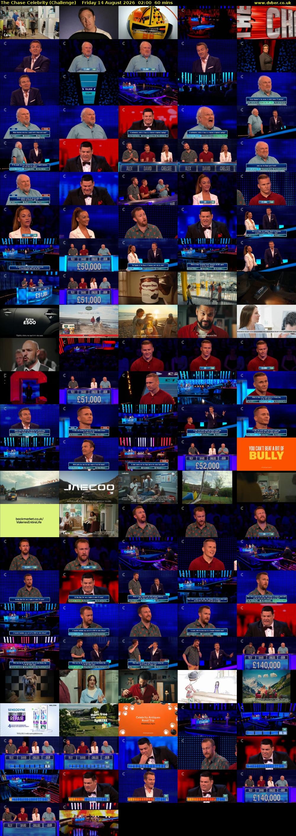 The Chase Celebrity (Challenge) Friday 14 August 2026 02:00 - 03:00