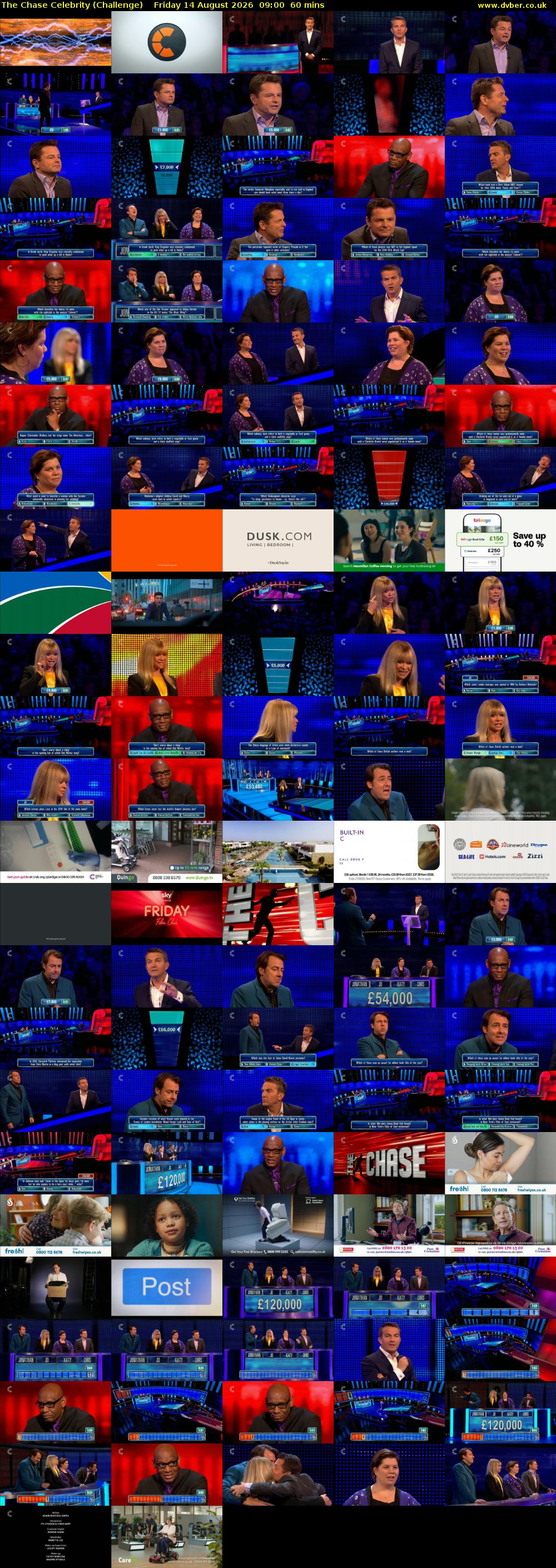 The Chase Celebrity (Challenge) Friday 14 August 2026 09:00 - 10:00