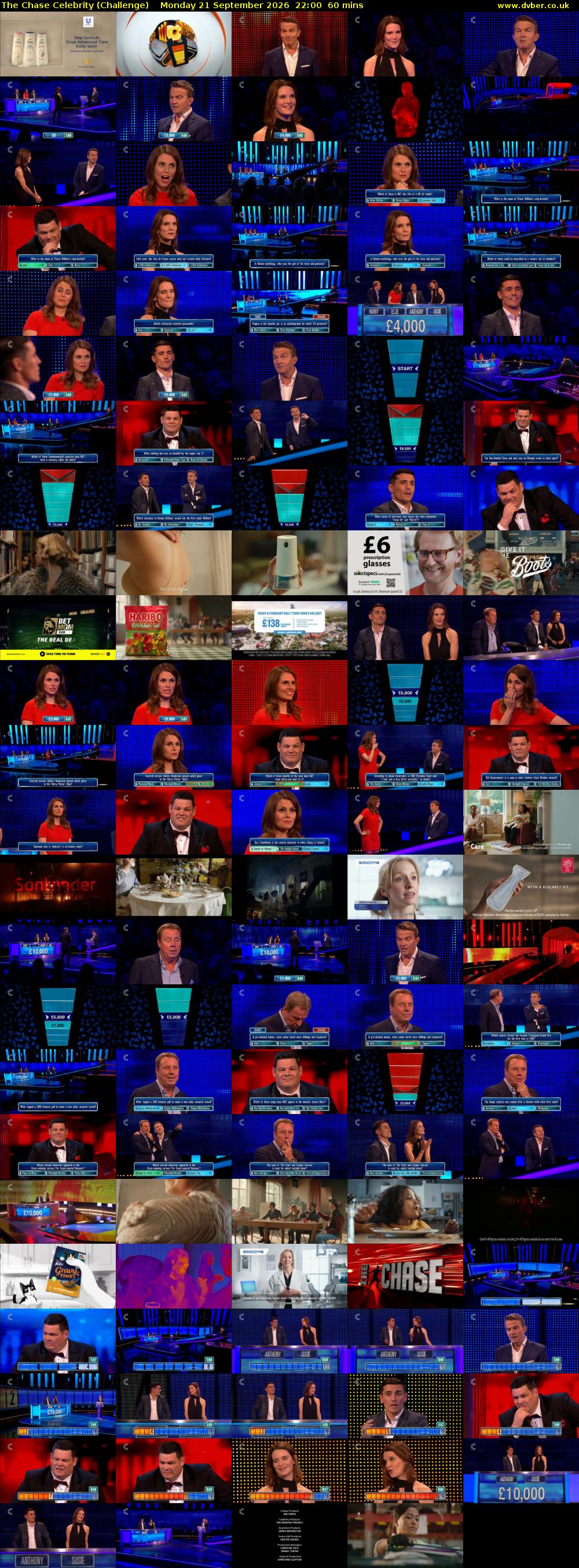The Chase Celebrity (Challenge) Monday 21 September 2026 22:00 - 23:00