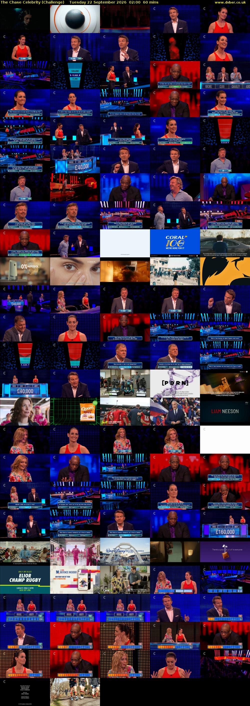 The Chase Celebrity (Challenge) Tuesday 22 September 2026 02:00 - 03:00