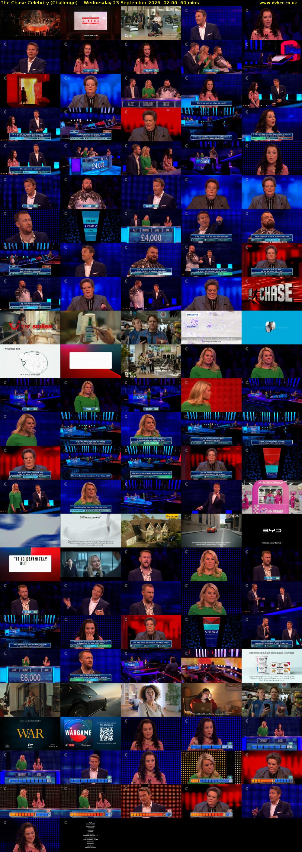 The Chase Celebrity (Challenge) Wednesday 23 September 2026 02:00 - 03:00