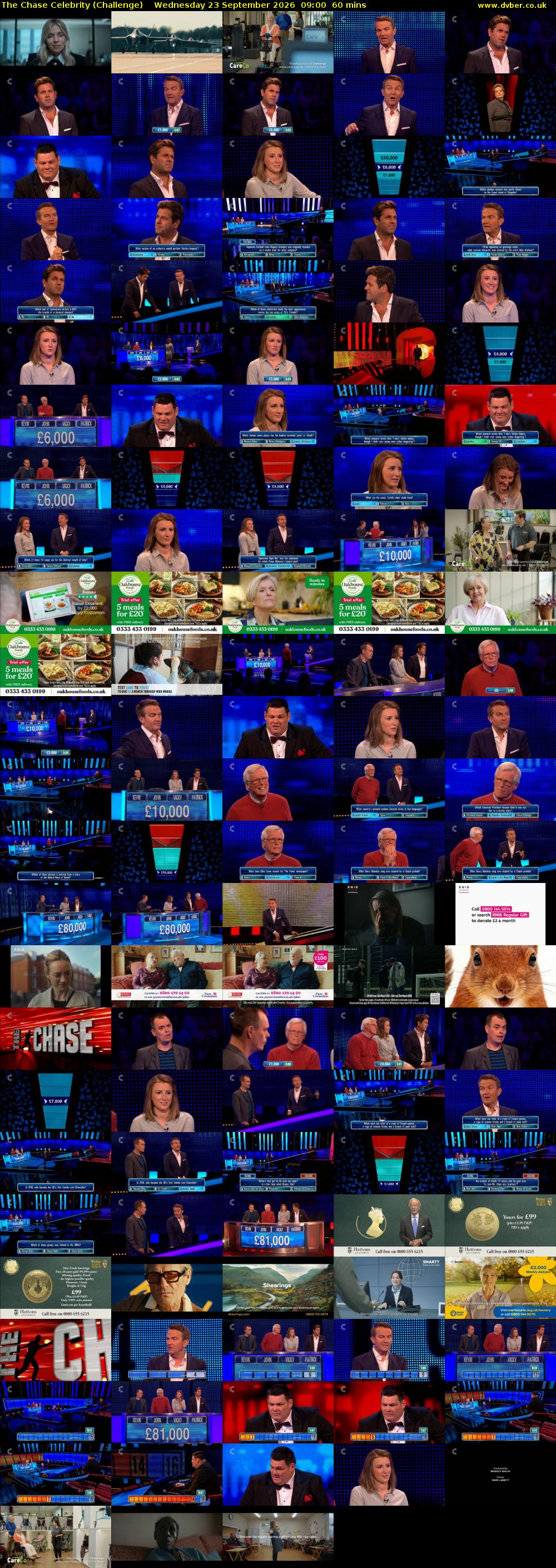 The Chase Celebrity (Challenge) Wednesday 23 September 2026 09:00 - 10:00