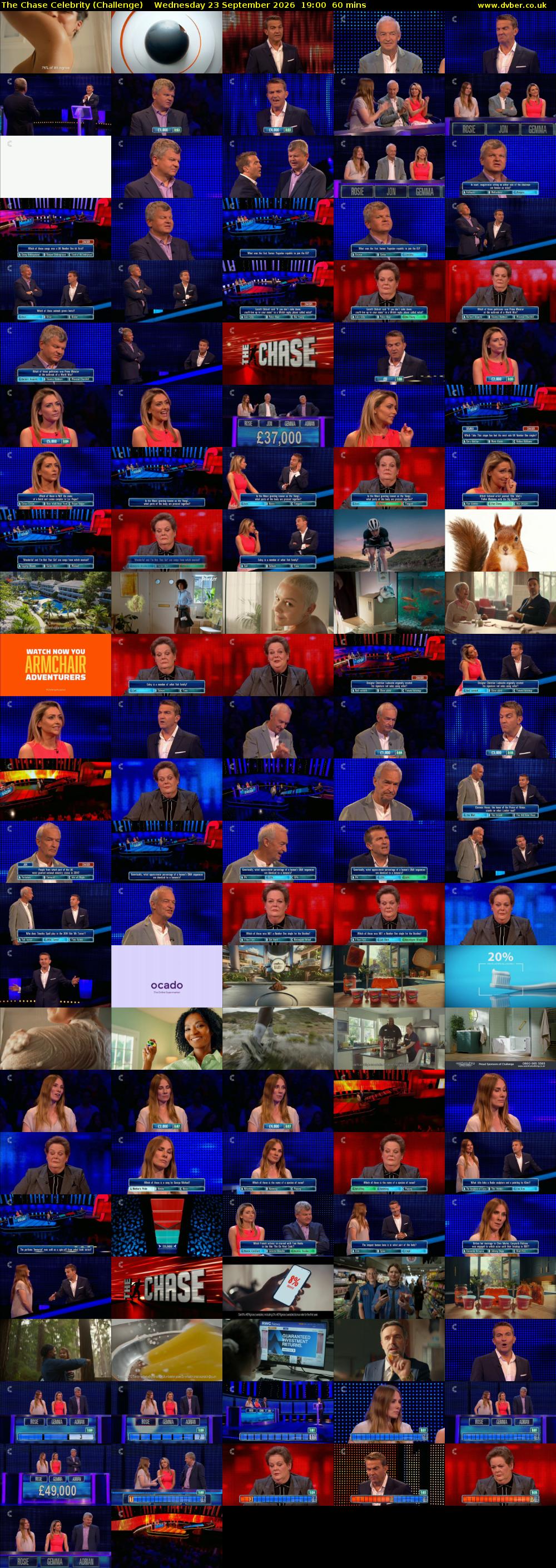The Chase Celebrity (Challenge) Wednesday 23 September 2026 19:00 - 20:00