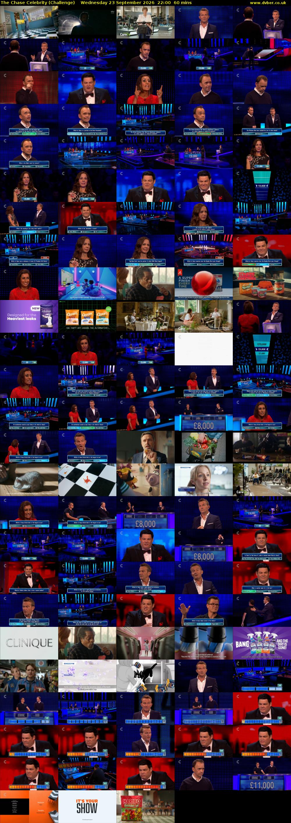 The Chase Celebrity (Challenge) Wednesday 23 September 2026 22:00 - 23:00