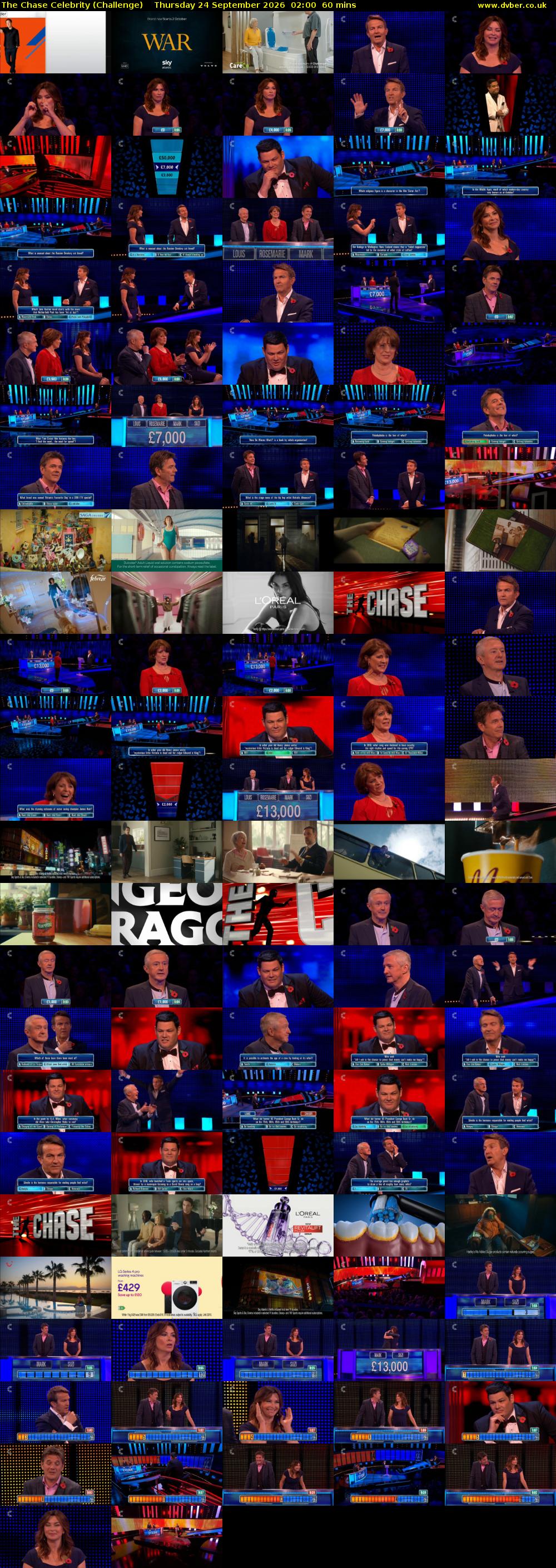 The Chase Celebrity (Challenge) Thursday 24 September 2026 02:00 - 03:00