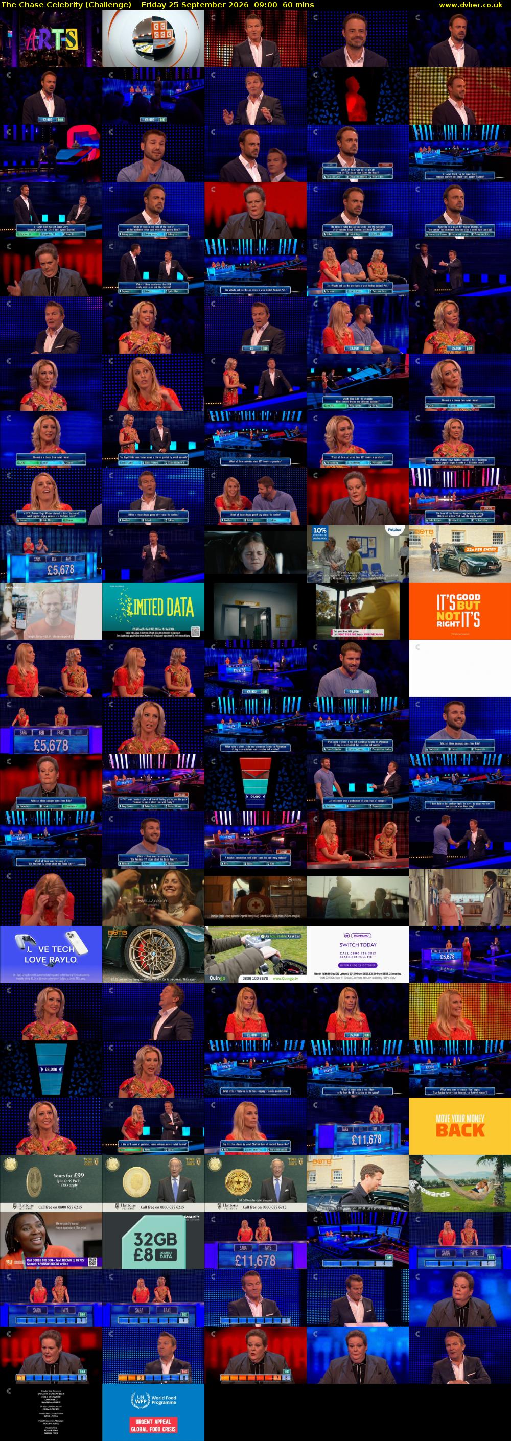 The Chase Celebrity (Challenge) Friday 25 September 2026 09:00 - 10:00