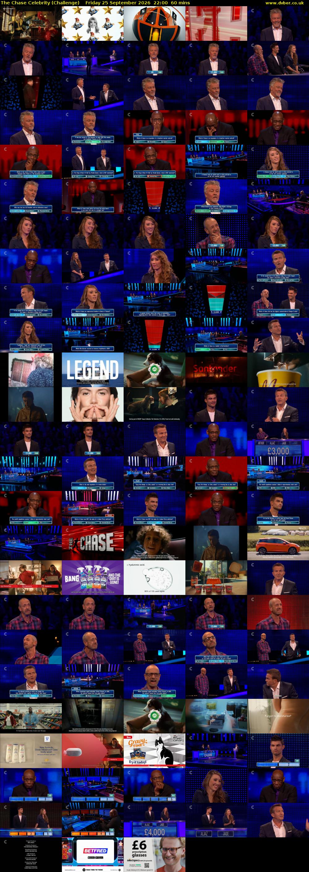 The Chase Celebrity (Challenge) Friday 25 September 2026 22:00 - 23:00