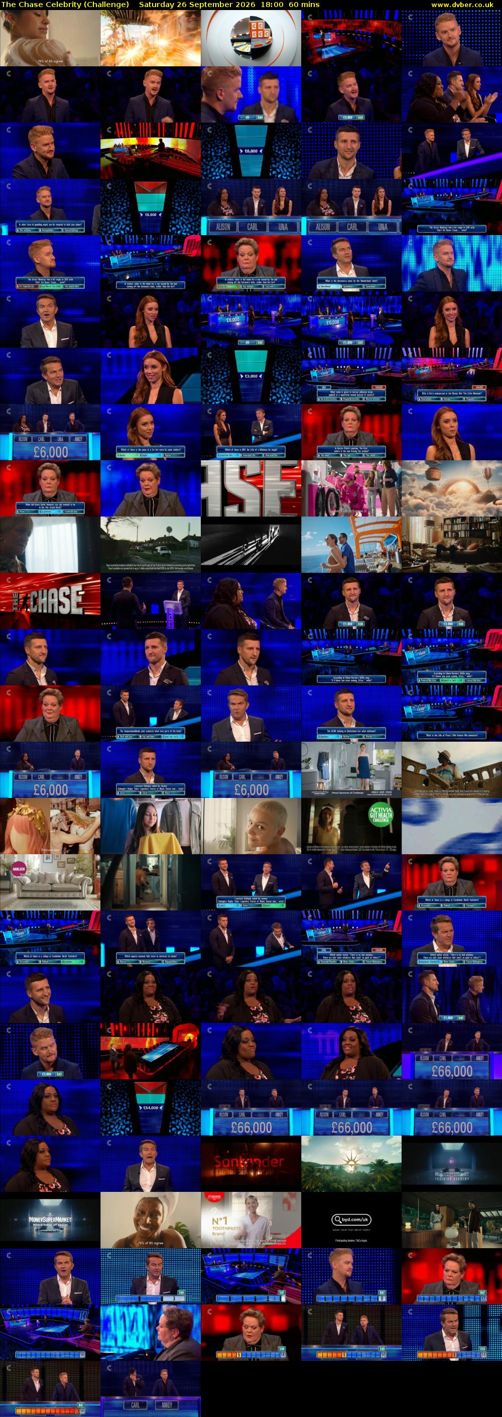 The Chase Celebrity (Challenge) Saturday 26 September 2026 18:00 - 19:00