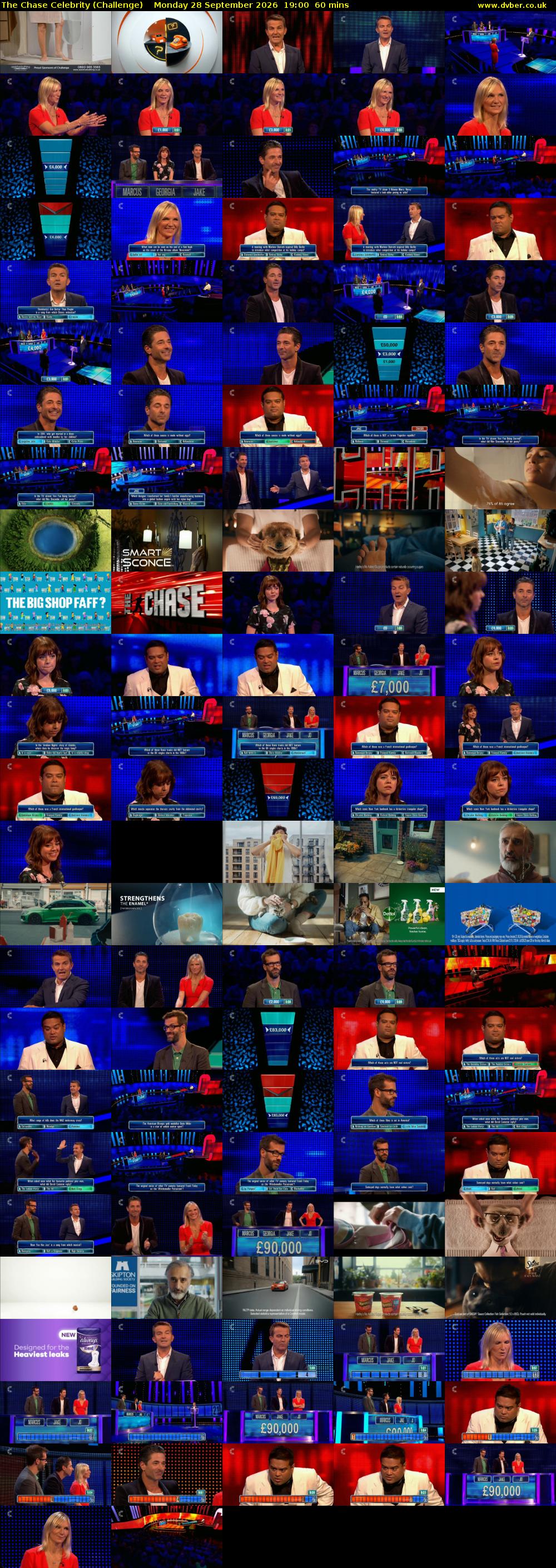The Chase Celebrity (Challenge) Monday 28 September 2026 19:00 - 20:00