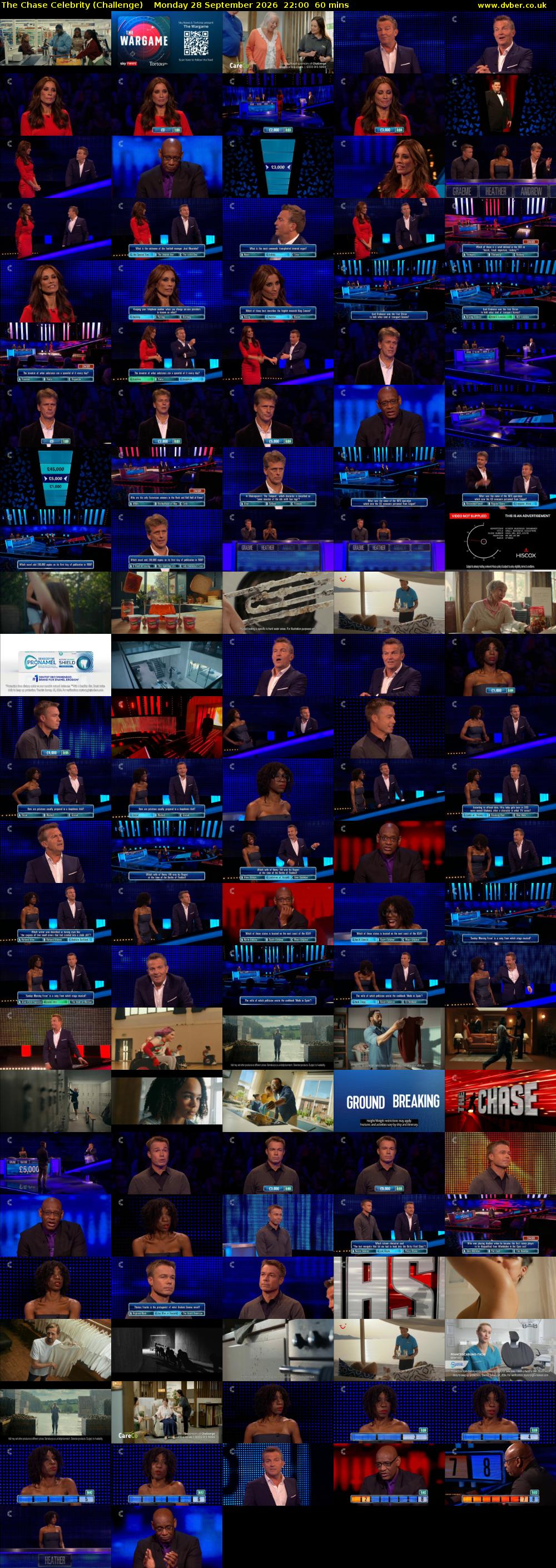 The Chase Celebrity (Challenge) Monday 28 September 2026 22:00 - 23:00