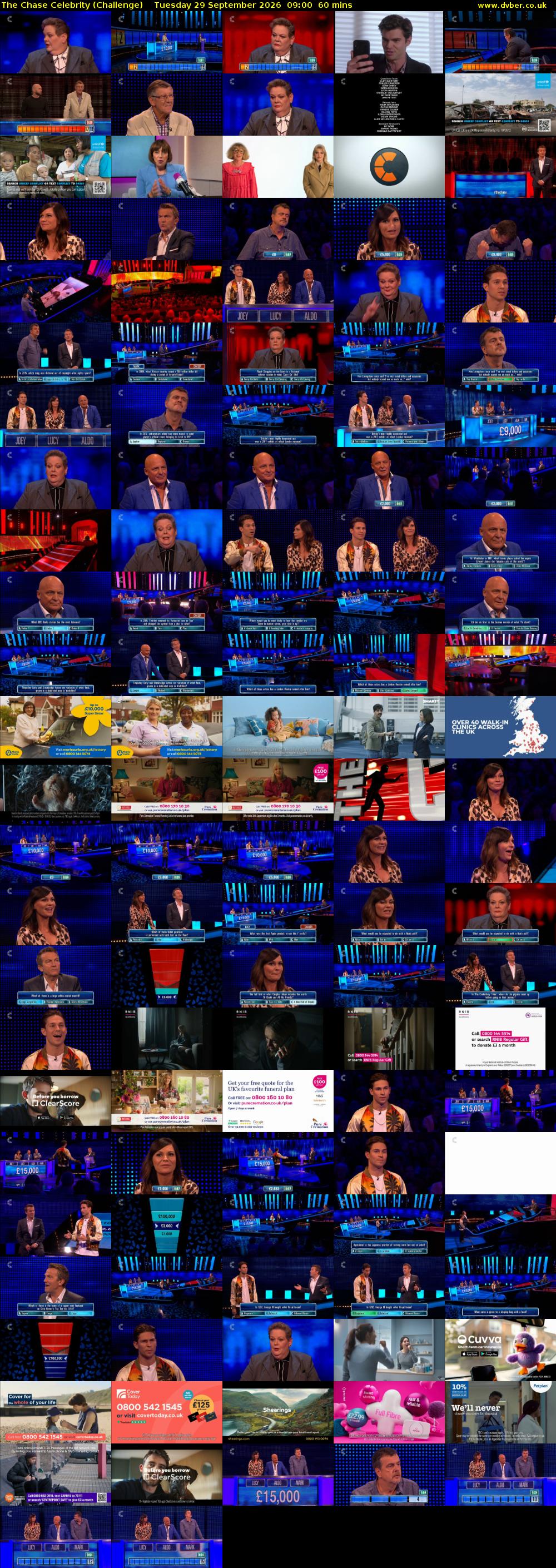The Chase Celebrity (Challenge) Tuesday 29 September 2026 09:00 - 10:00