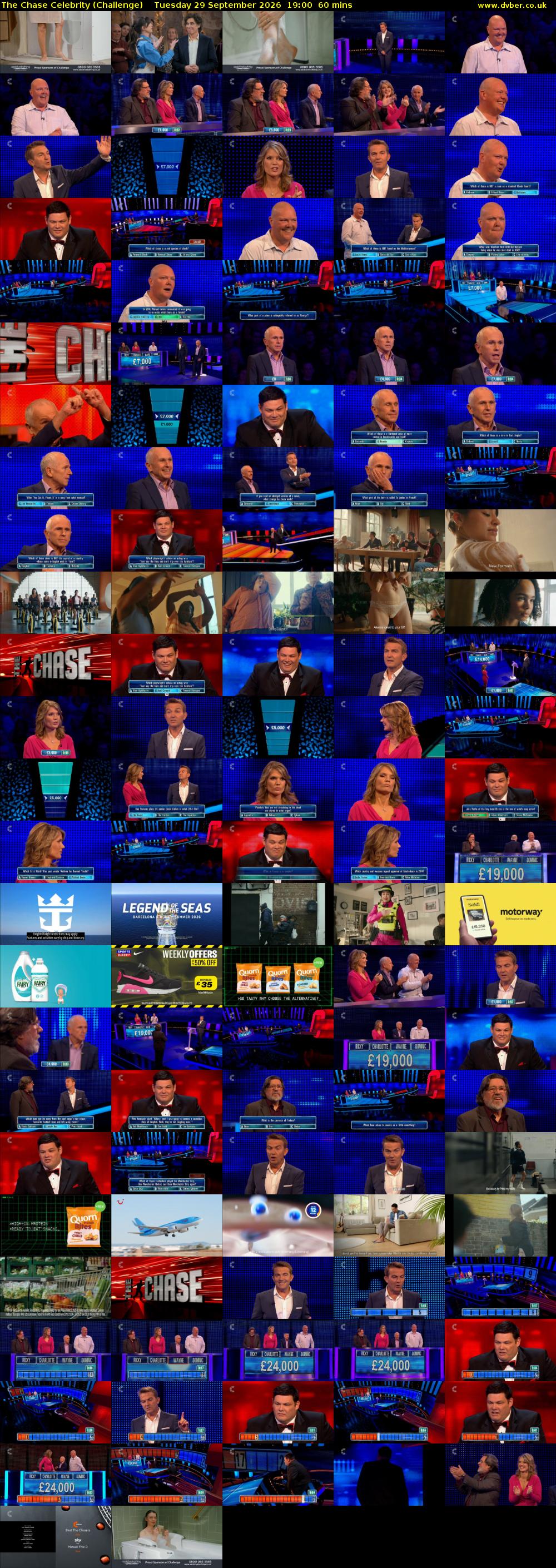 The Chase Celebrity (Challenge) Tuesday 29 September 2026 19:00 - 20:00