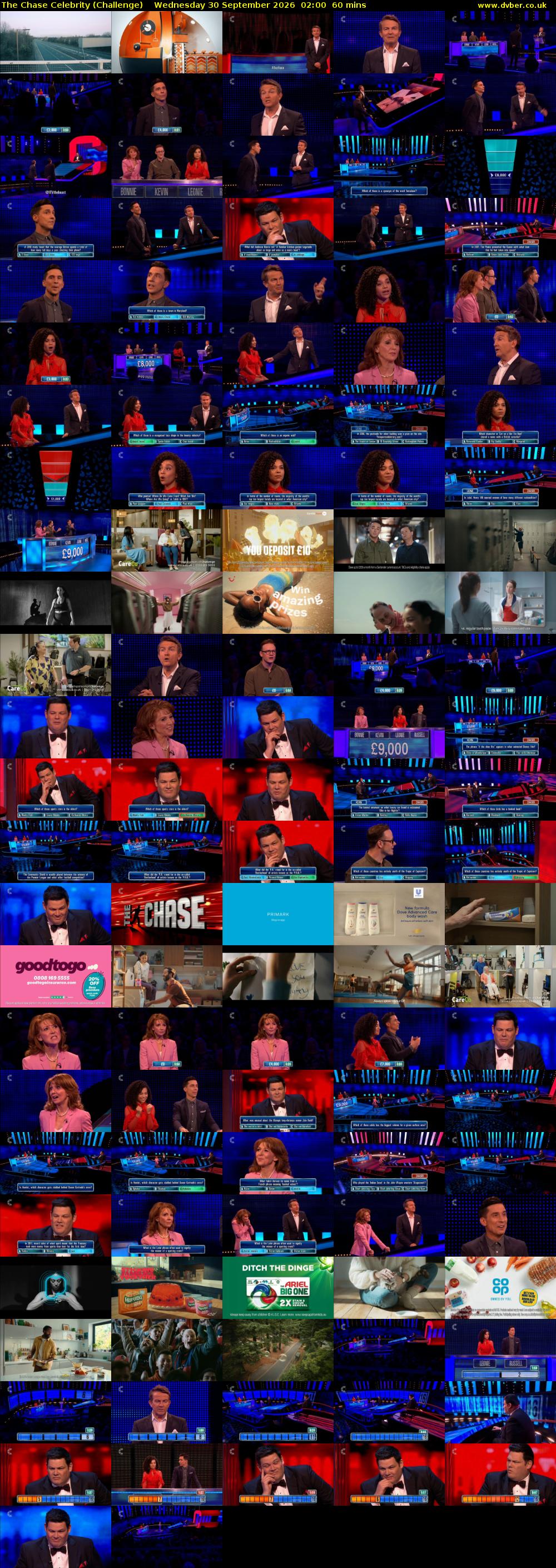The Chase Celebrity (Challenge) Wednesday 30 September 2026 02:00 - 03:00