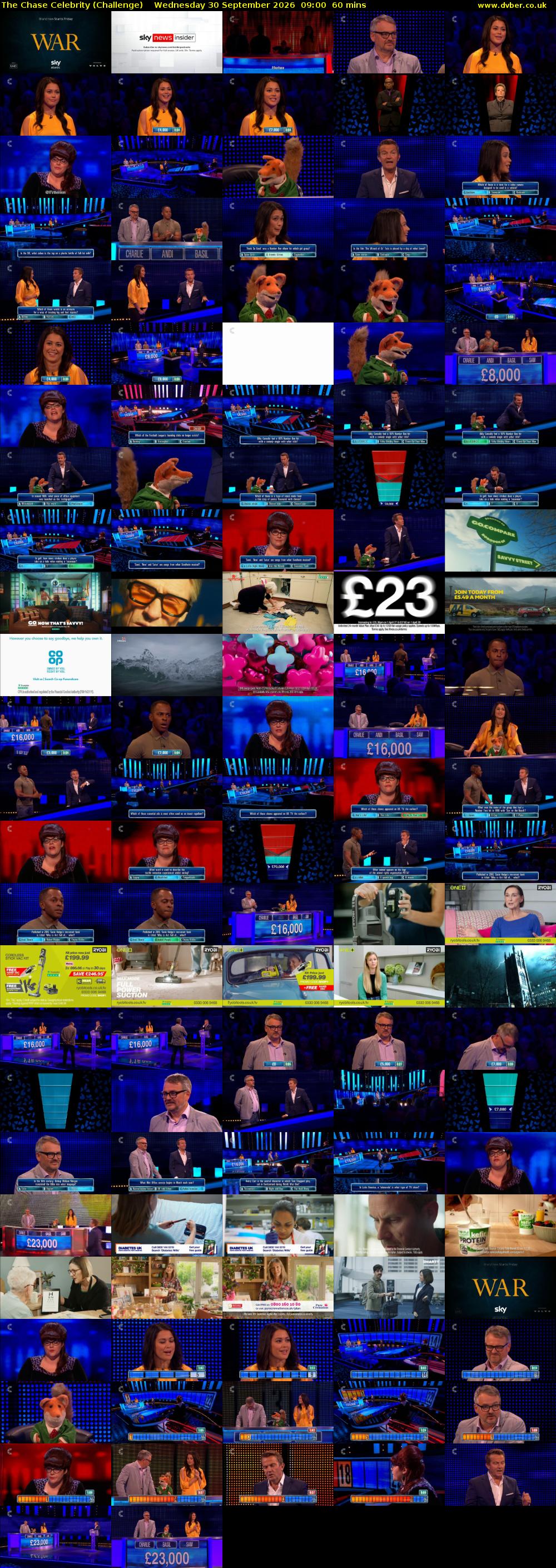 The Chase Celebrity (Challenge) Wednesday 30 September 2026 09:00 - 10:00
