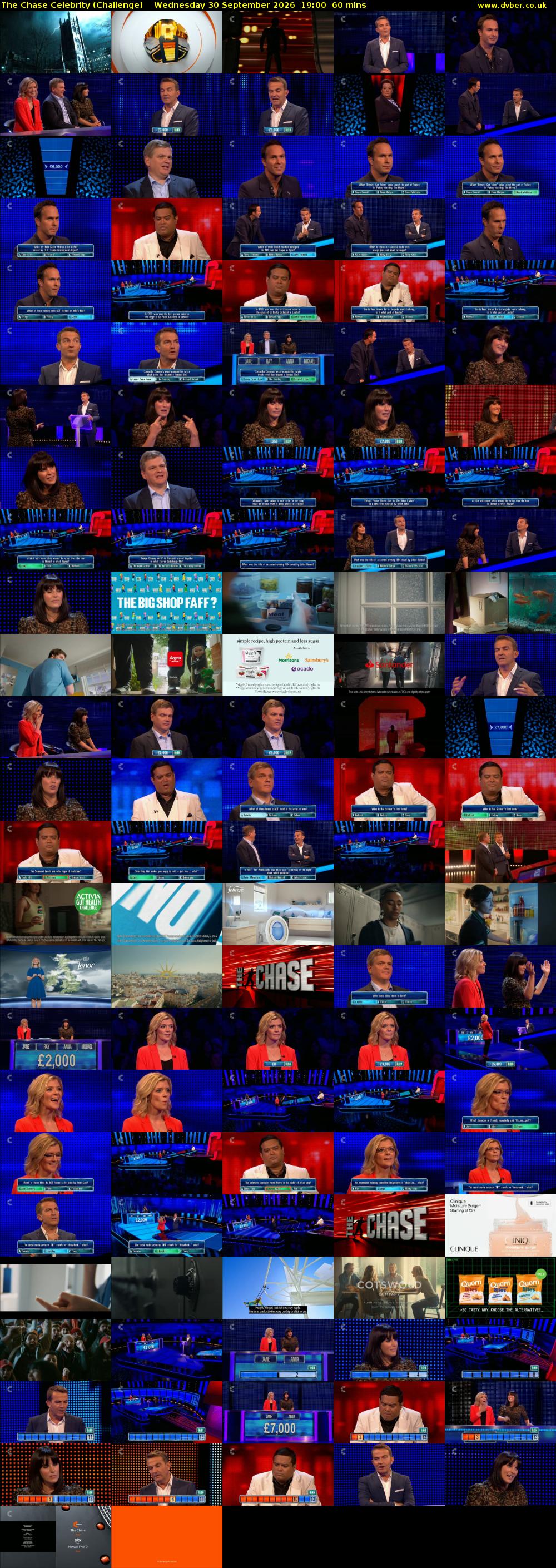 The Chase Celebrity (Challenge) Wednesday 30 September 2026 19:00 - 20:00