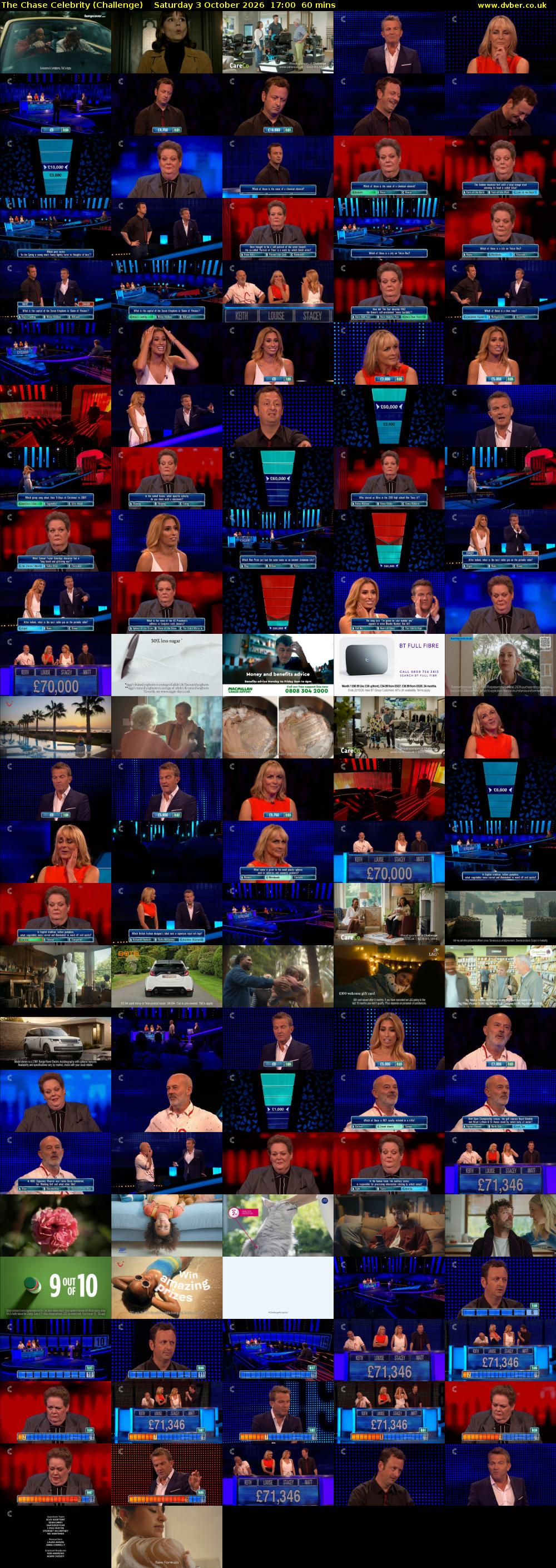 The Chase Celebrity (Challenge) Saturday 3 October 2026 17:00 - 18:00