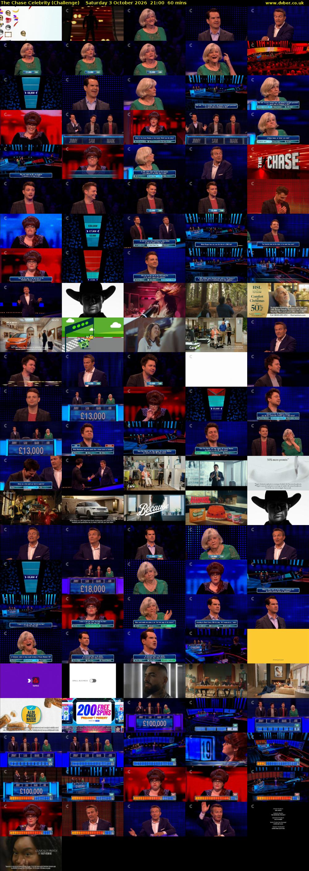 The Chase Celebrity (Challenge) Saturday 3 October 2026 21:00 - 22:00