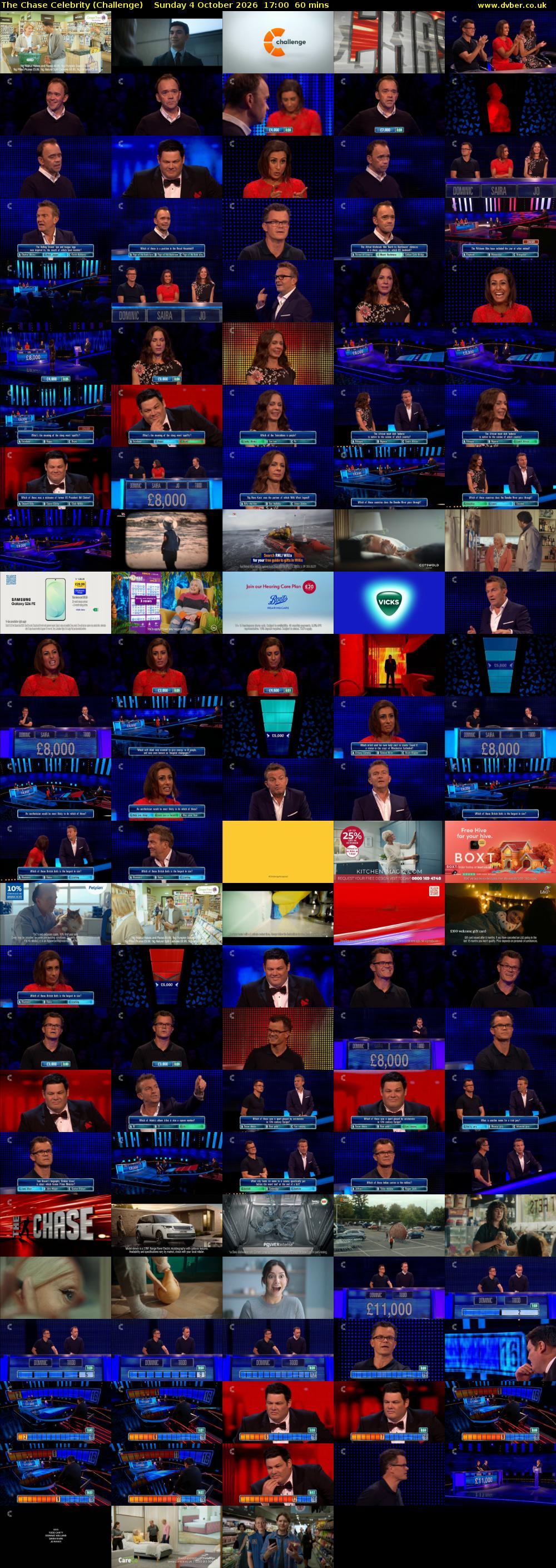 The Chase Celebrity (Challenge) Sunday 4 October 2026 17:00 - 18:00