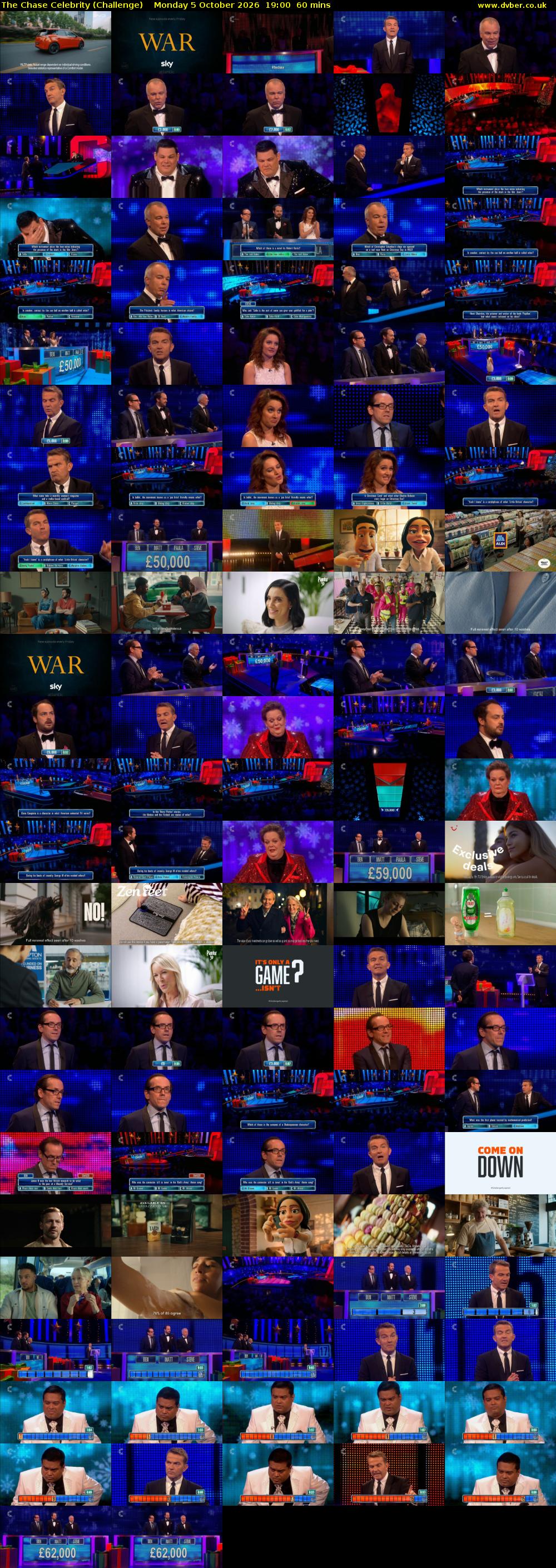 The Chase Celebrity (Challenge) Monday 5 October 2026 19:00 - 20:00