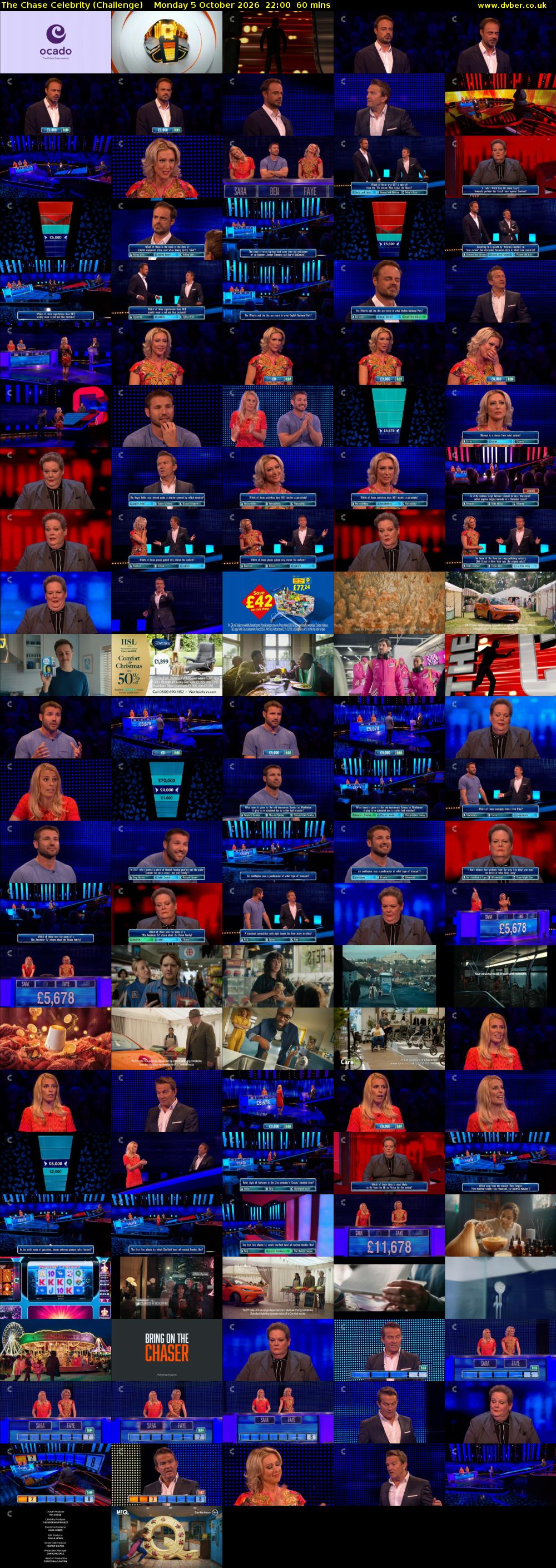 The Chase Celebrity (Challenge) Monday 5 October 2026 22:00 - 23:00