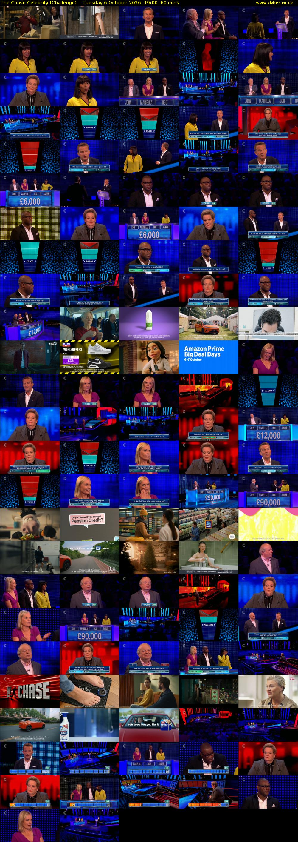 The Chase Celebrity (Challenge) Tuesday 6 October 2026 19:00 - 20:00