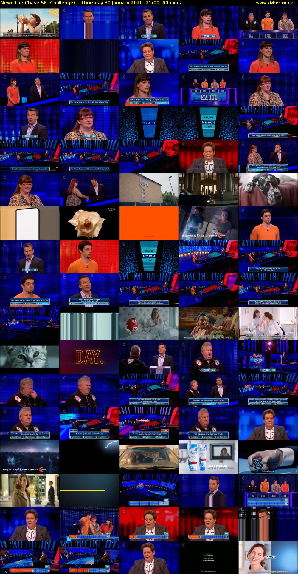 The Chase S8 (Challenge) Thursday 30 January 2020 21:00 - 22:00