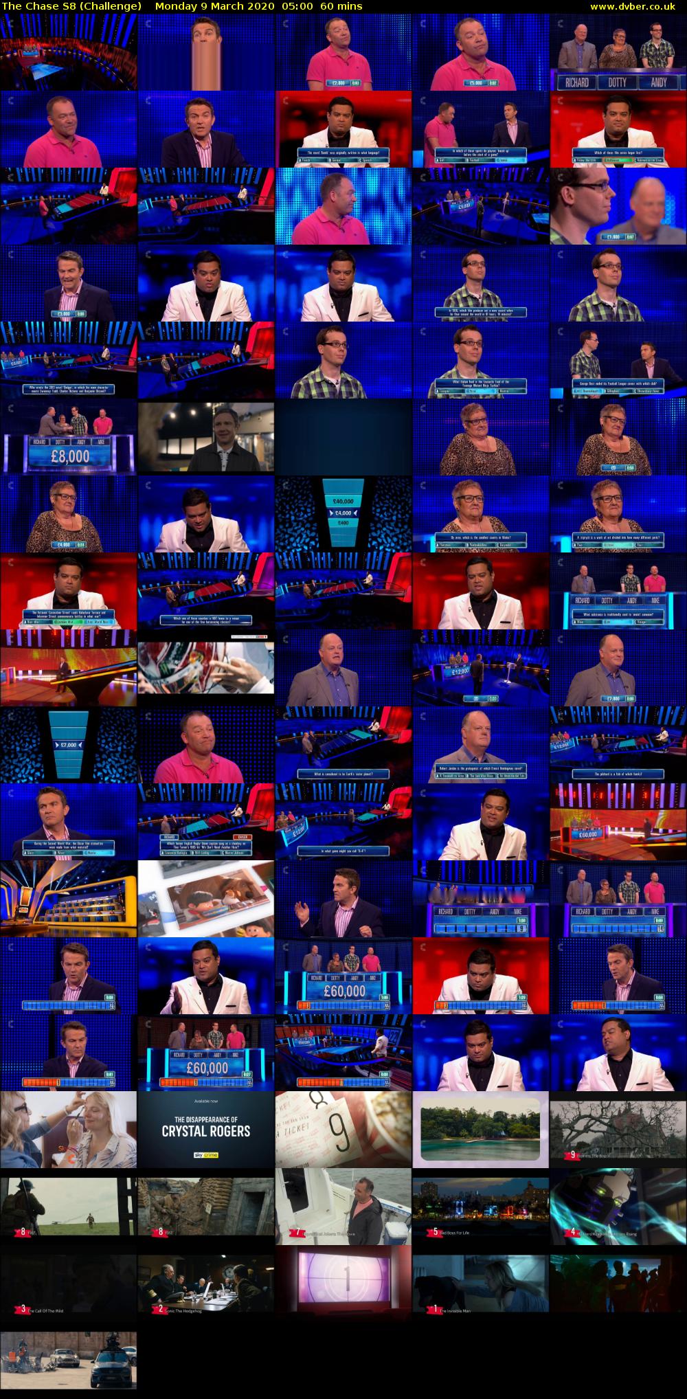 The Chase S8 (Challenge) Monday 9 March 2020 05:00 - 06:00