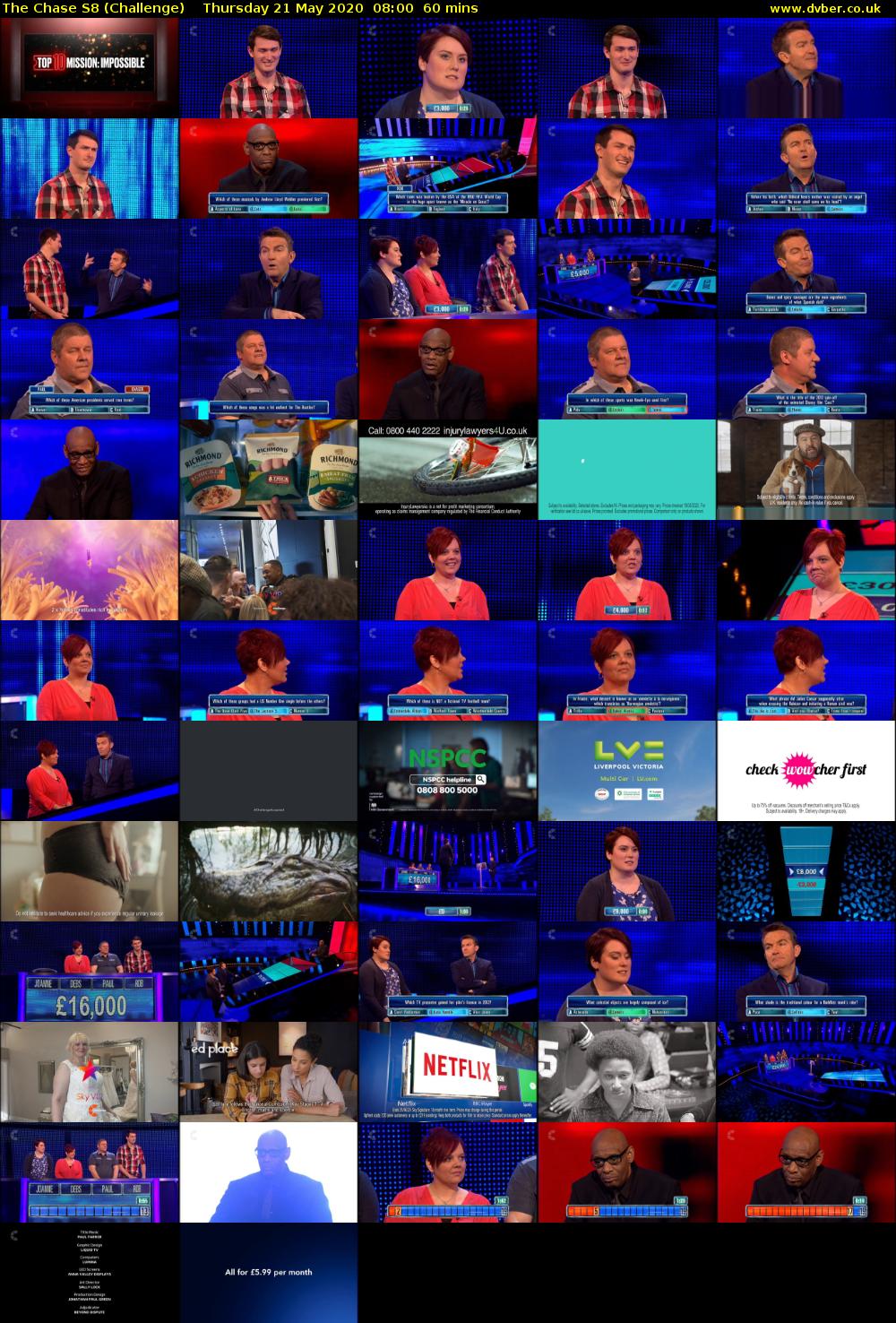 The Chase S8 (Challenge) Thursday 21 May 2020 08:00 - 09:00