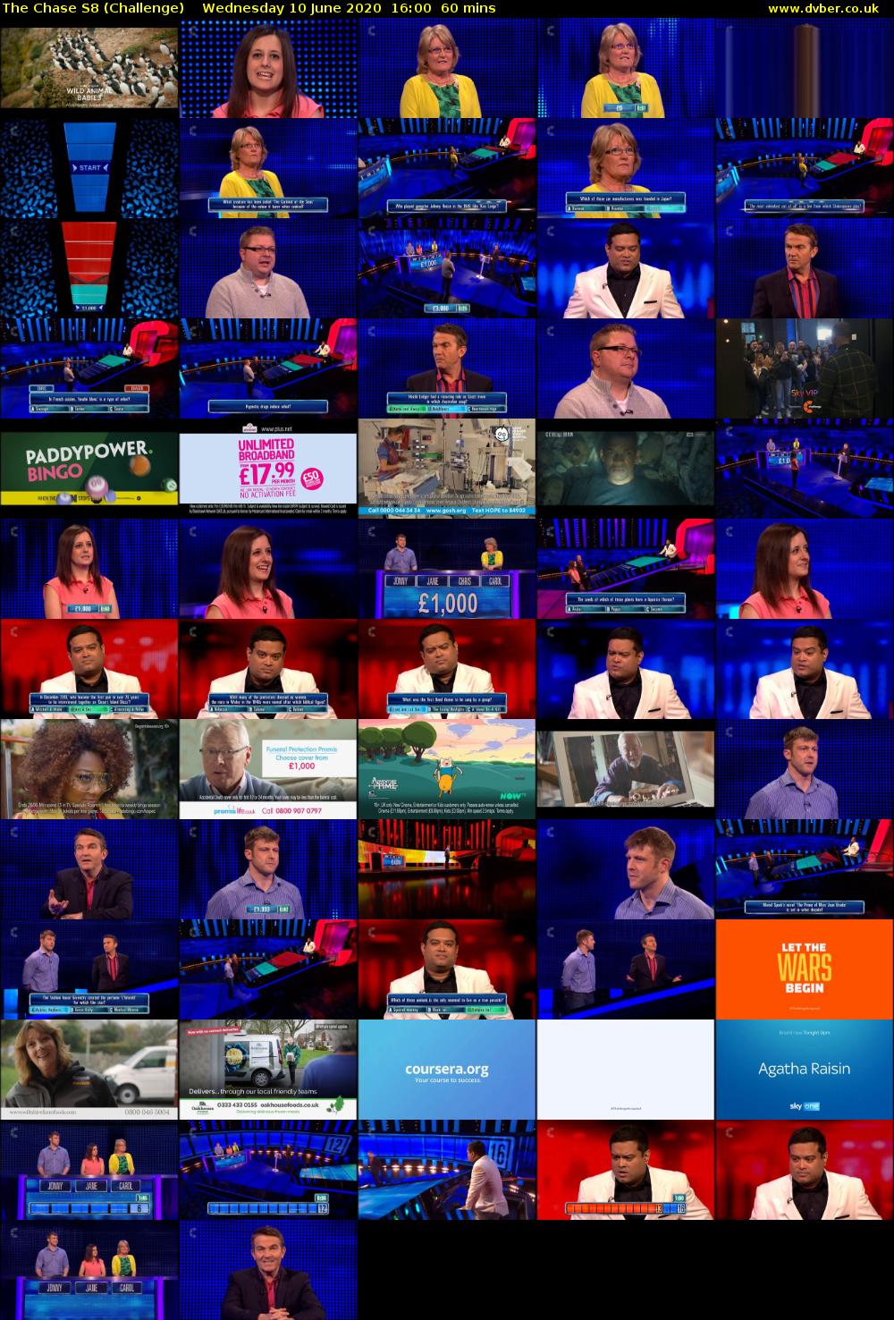 The Chase S8 (Challenge) Wednesday 10 June 2020 16:00 - 17:00