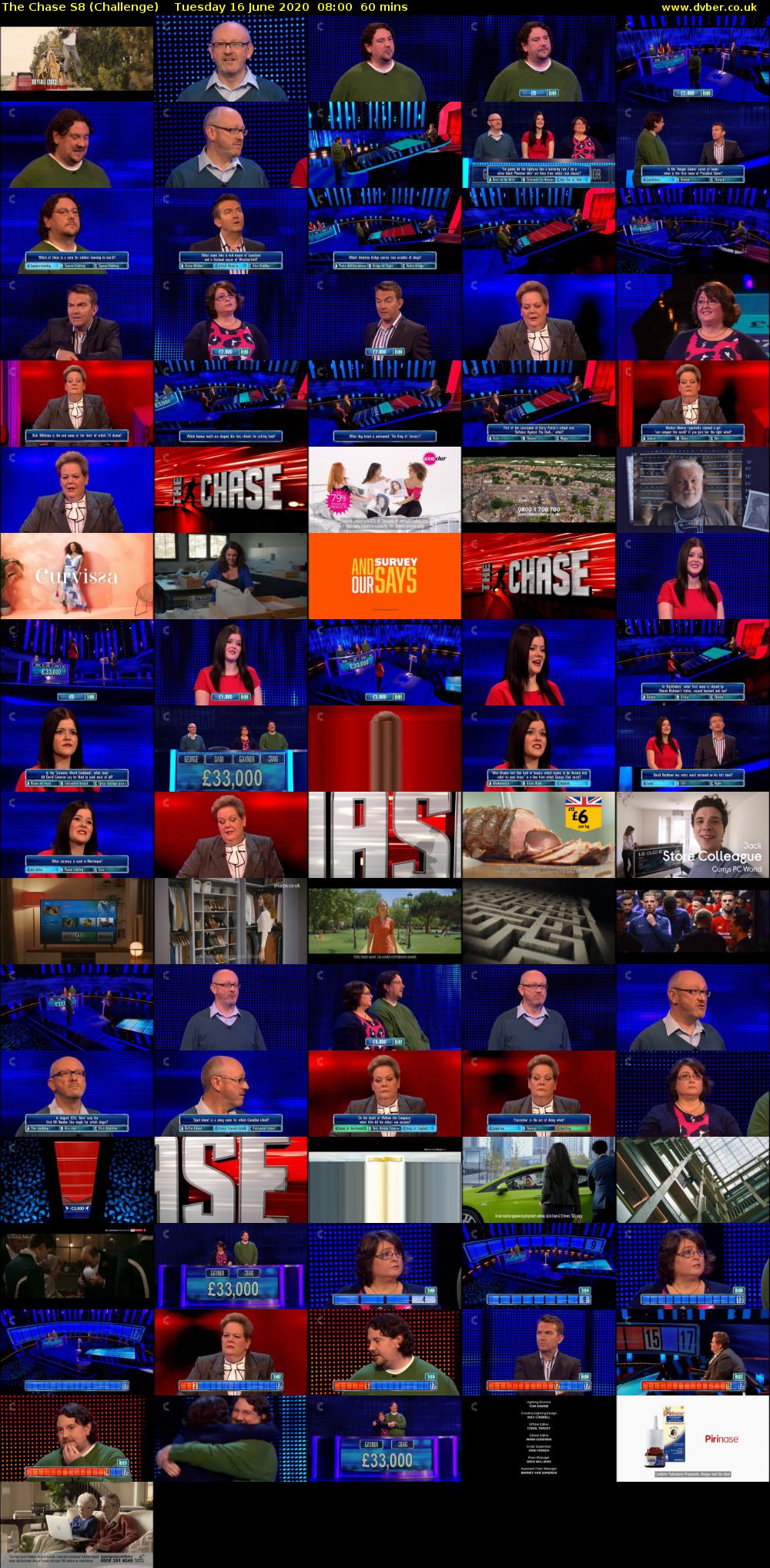 The Chase S8 (Challenge) Tuesday 16 June 2020 08:00 - 09:00