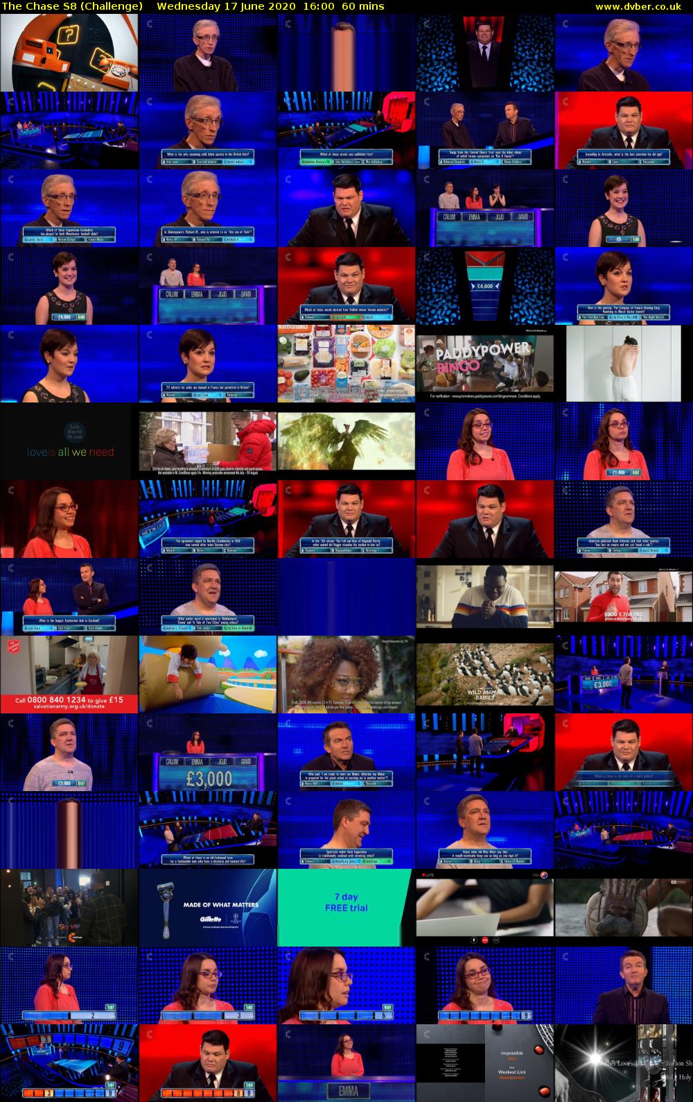 The Chase S8 (Challenge) Wednesday 17 June 2020 16:00 - 17:00