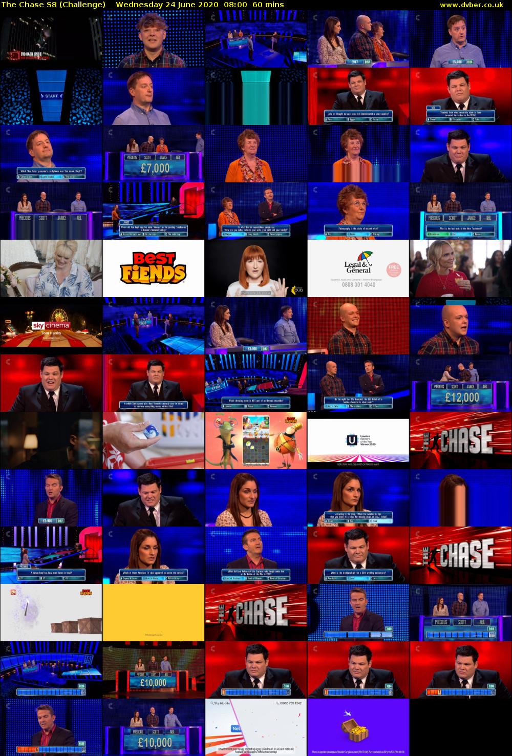 The Chase S8 (Challenge) Wednesday 24 June 2020 08:00 - 09:00