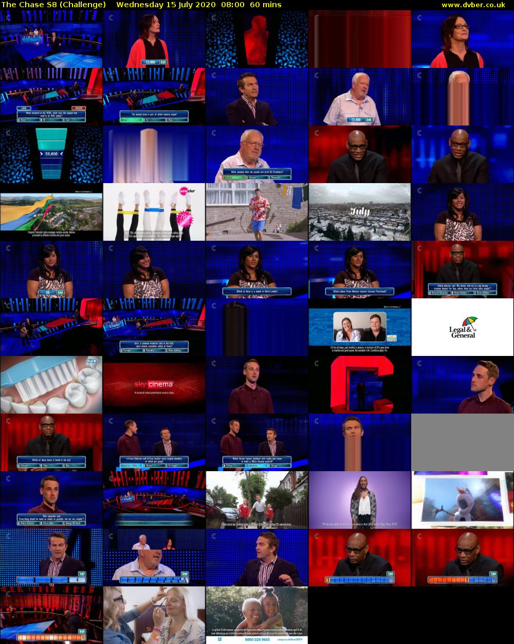 The Chase S8 (Challenge) Wednesday 15 July 2020 08:00 - 09:00
