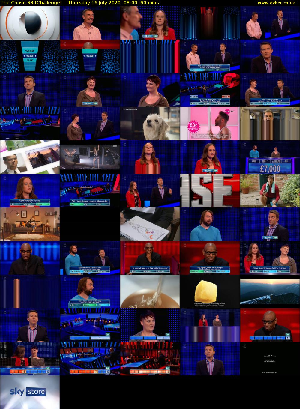 The Chase S8 (Challenge) Thursday 16 July 2020 08:00 - 09:00