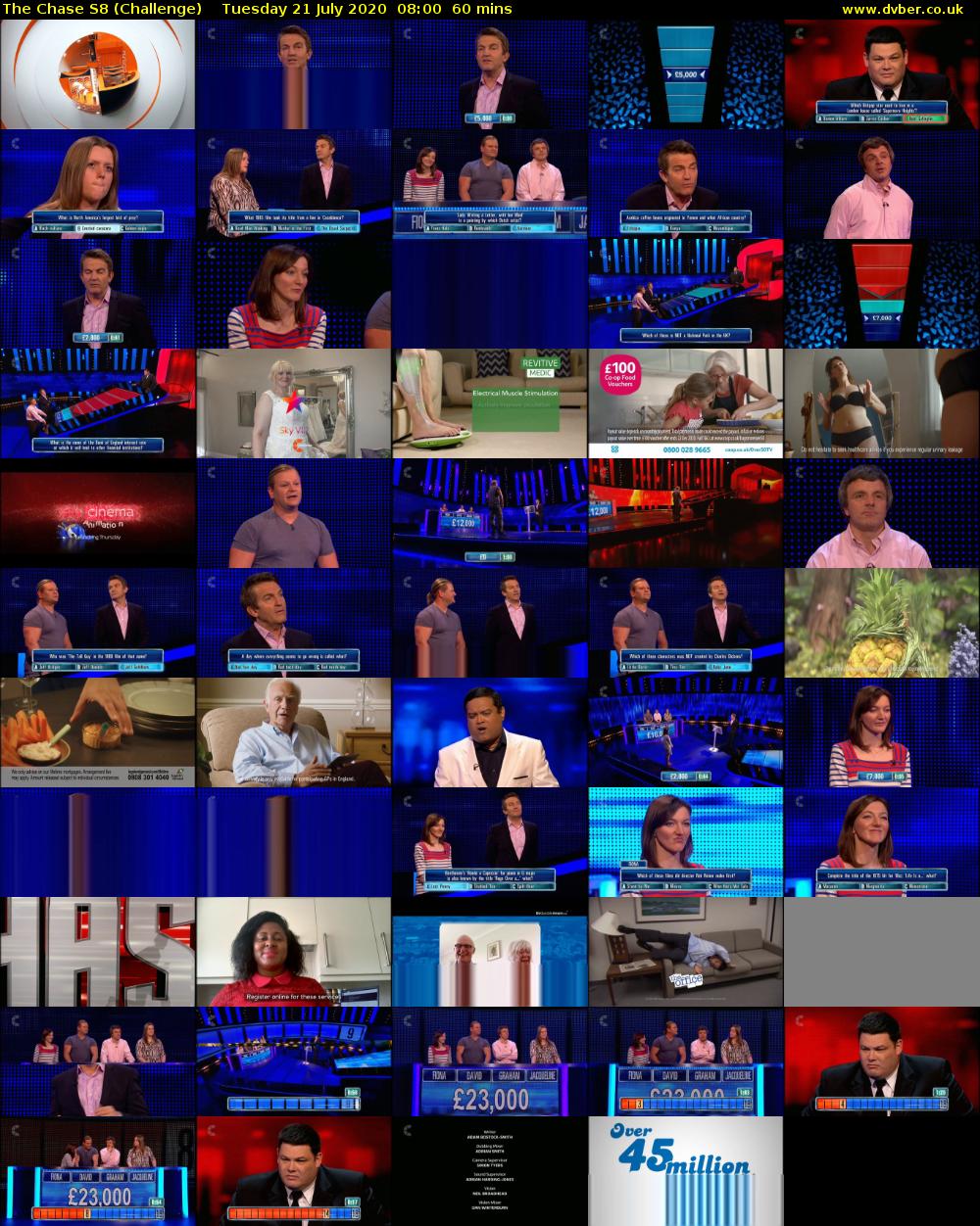 The Chase S8 (Challenge) Tuesday 21 July 2020 08:00 - 09:00