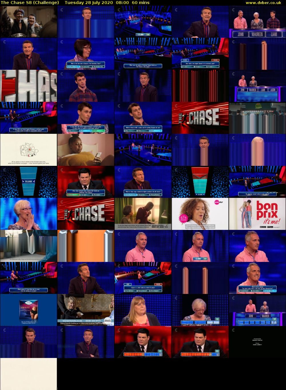 The Chase S8 (Challenge) Tuesday 28 July 2020 08:00 - 09:00