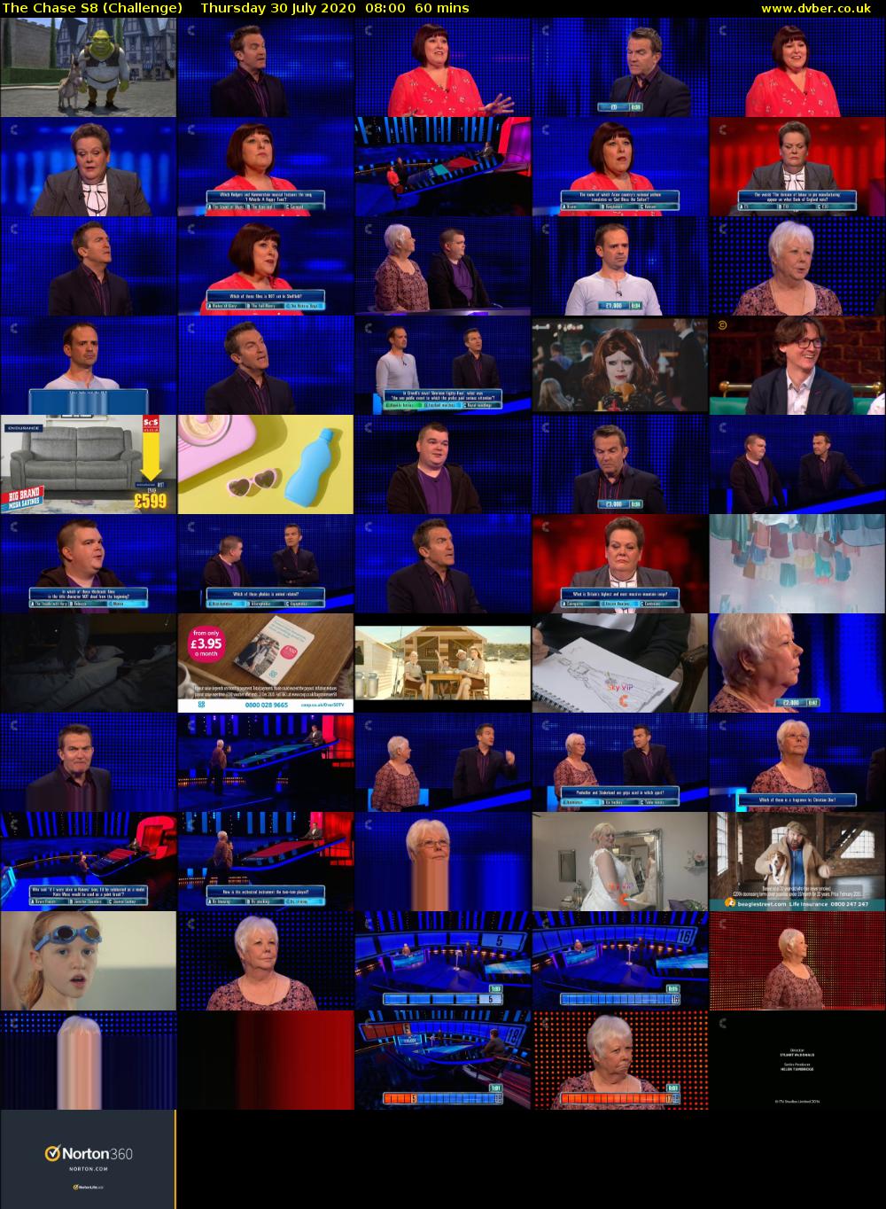 The Chase S8 (Challenge) Thursday 30 July 2020 08:00 - 09:00