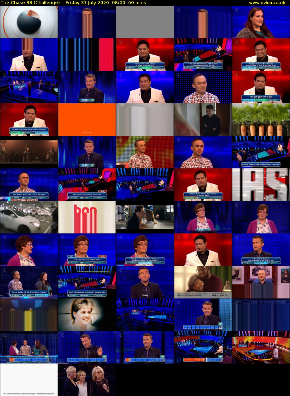 The Chase S8 (Challenge) Friday 31 July 2020 08:00 - 09:00