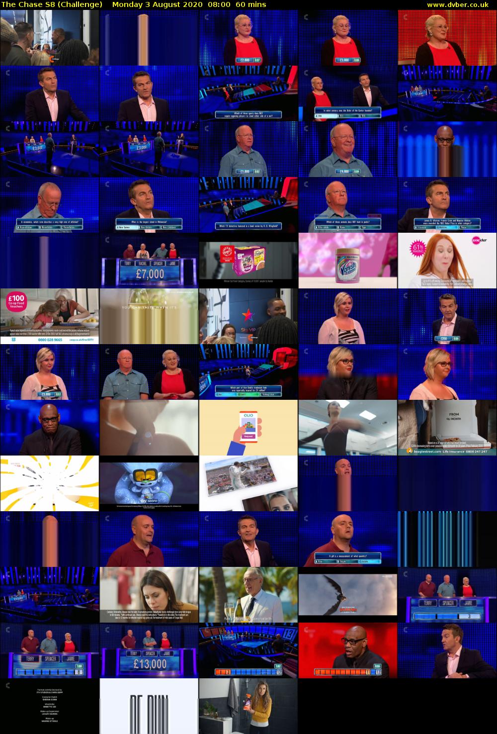 The Chase S8 (Challenge) Monday 3 August 2020 08:00 - 09:00