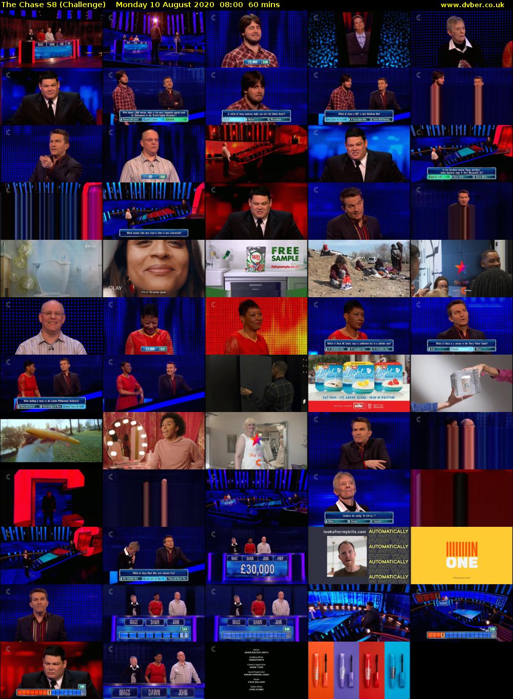 The Chase S8 (Challenge) Monday 10 August 2020 08:00 - 09:00
