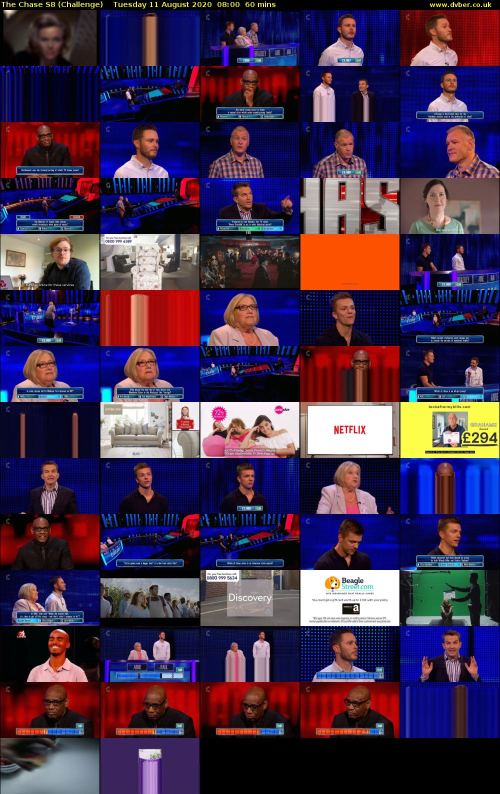 The Chase S8 (Challenge) Tuesday 11 August 2020 08:00 - 09:00