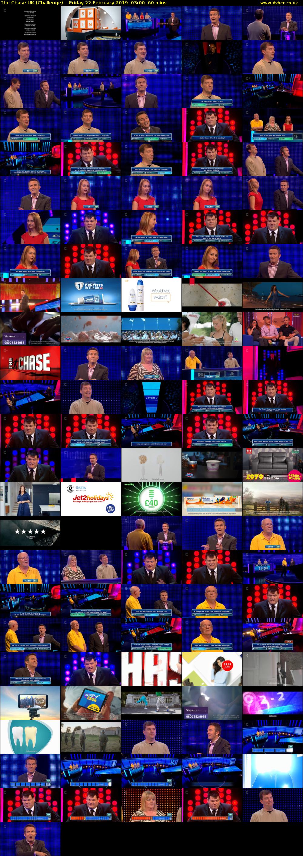 The Chase UK (Challenge) Friday 22 February 2019 03:00 - 04:00