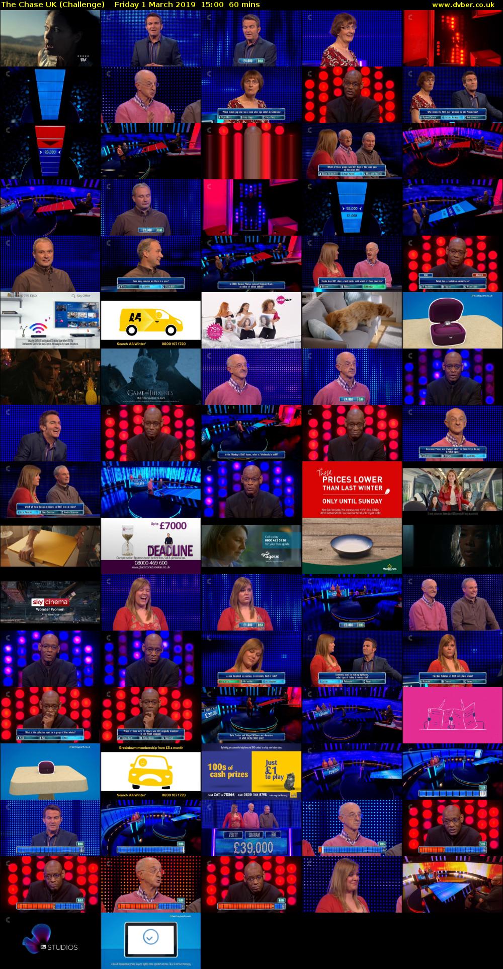 The Chase UK (Challenge) Friday 1 March 2019 15:00 - 16:00