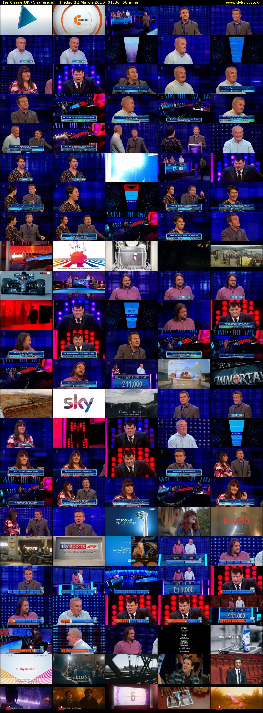 The Chase UK (Challenge) Friday 22 March 2019 01:00 - 02:00