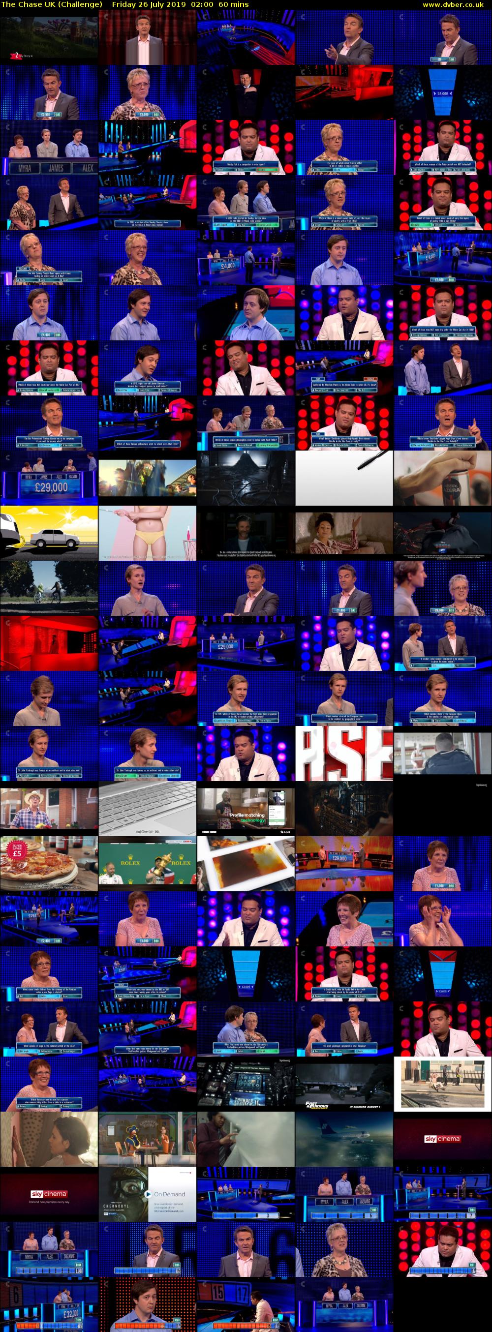 The Chase UK (Challenge) Friday 26 July 2019 02:00 - 03:00