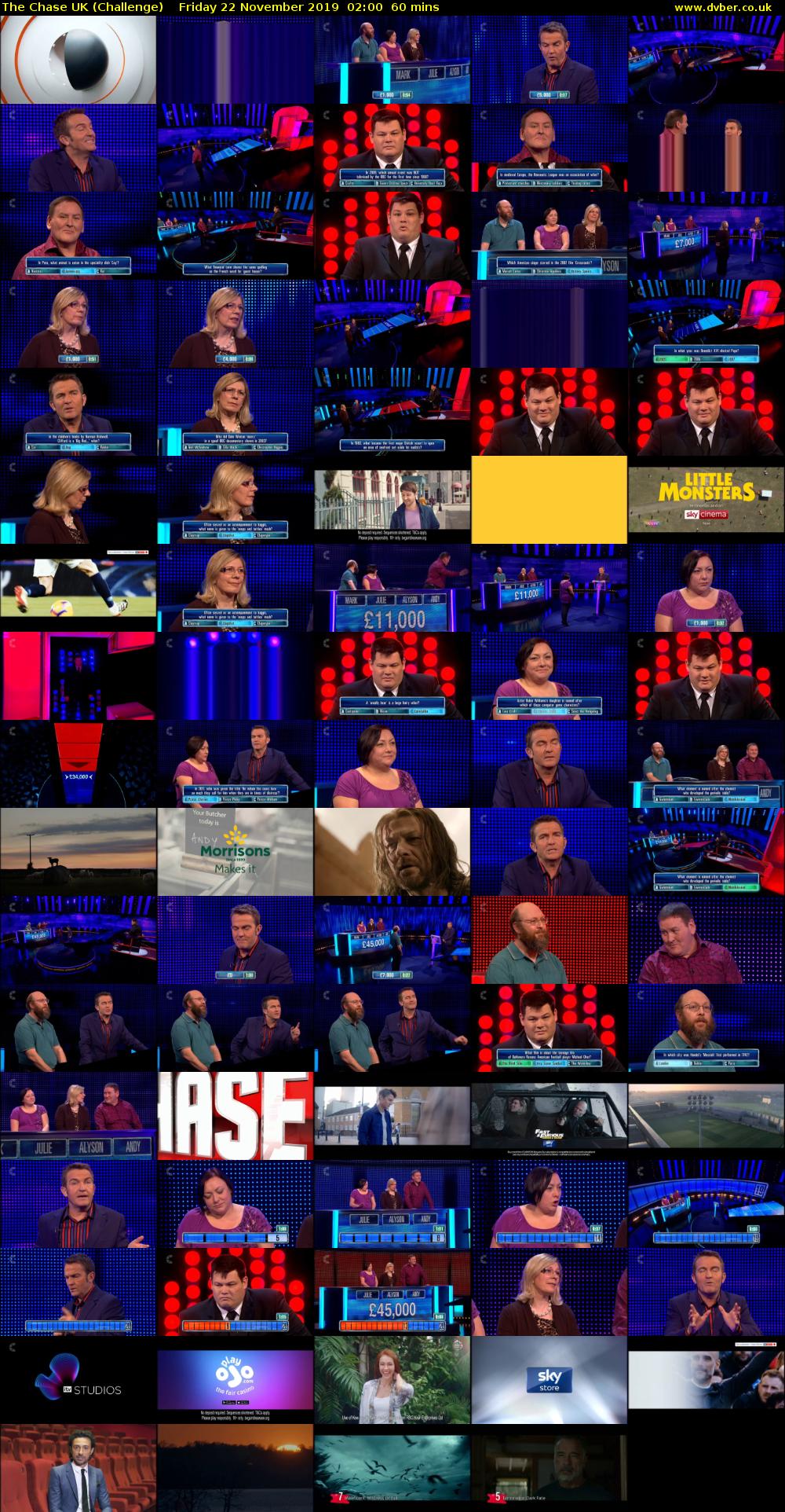 The Chase UK (Challenge) Friday 22 November 2019 02:00 - 03:00