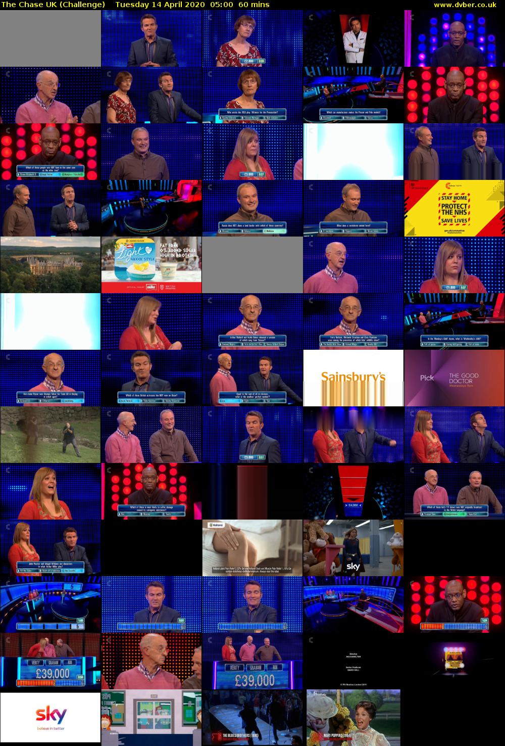 The Chase UK (Challenge) Tuesday 14 April 2020 05:00 - 06:00
