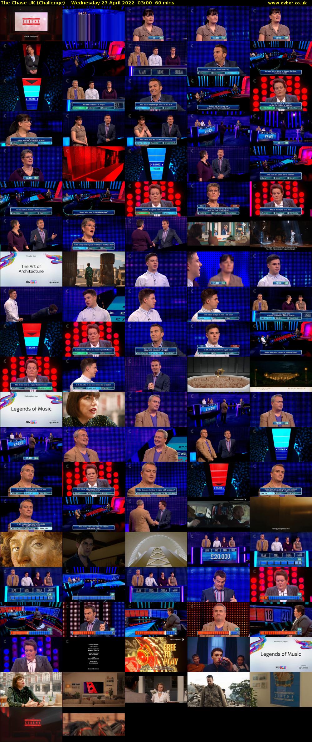 The Chase UK (Challenge) Wednesday 27 April 2022 03:00 - 04:00