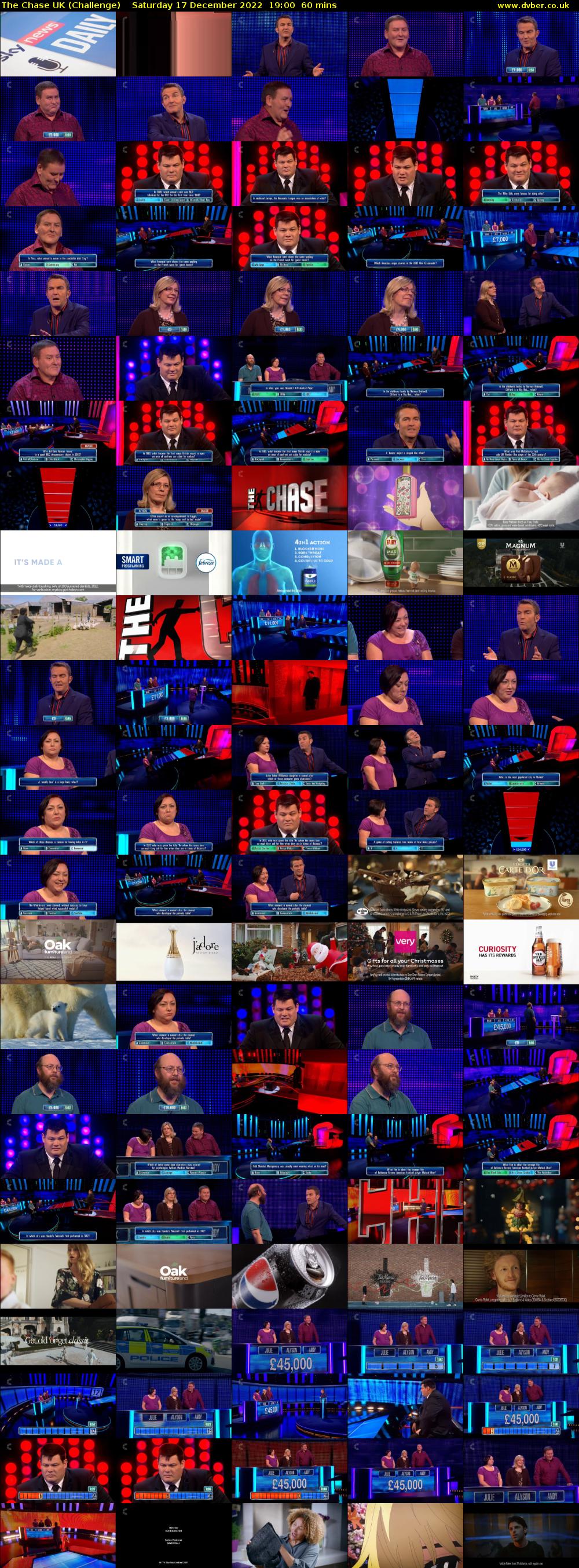 The Chase UK (Challenge) Saturday 17 December 2022 19:00 - 20:00